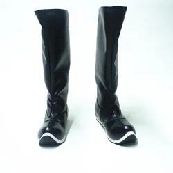 Black Pu Cocked Toe Boots Chinese Ancient Dynasty Swordsman Knight Shoes Medieval Cosplay boots Hanfu Accessories