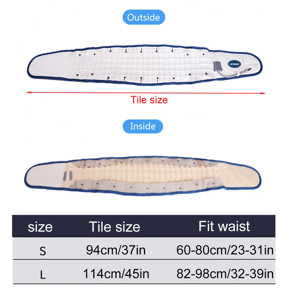 Physio Decompression Back Belt Brace Back Pain Lower Lumbar Support Back Massage Inflatable Traction Device for Pain Relief