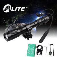 New Military XML-T6 LED Hunting Lamp 1000 lumens Rifle Gun Flashlight Torch with one Mode High Light with Mouse remote control