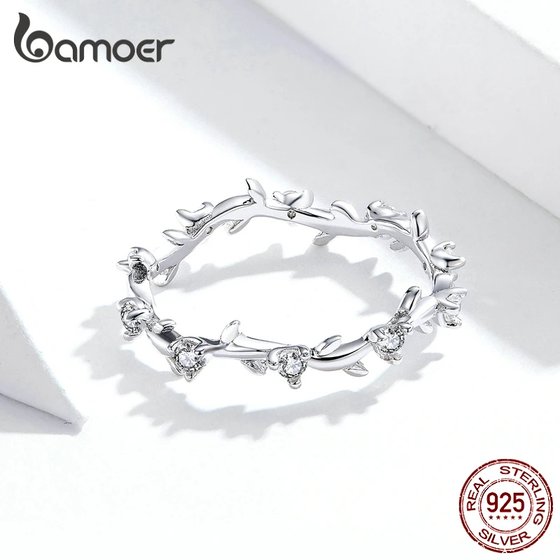 Women's 925 Sterling Silver Stackable Flower Branch Ring