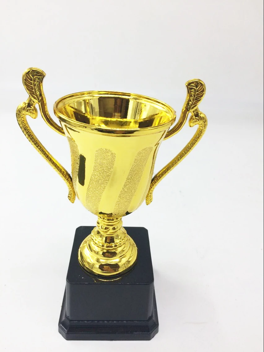 2025  hot sale  Mini Trophy Plastic Business Award Gold Plated Craft Souvenir Home Decor Winner Awards Competition Sports Game