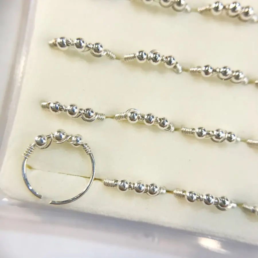 20Pcs/Set Trendy Fashion Three Ball Nose Ring Nose Piercing Jewelry Pircing Nariz Percing Nez