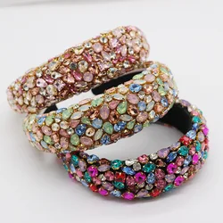 High Quality Full Crystal Luxury Hairbands For Women 2020 New Fashion Trend Diamond Headband For Party Wholesale Wide Headpeice