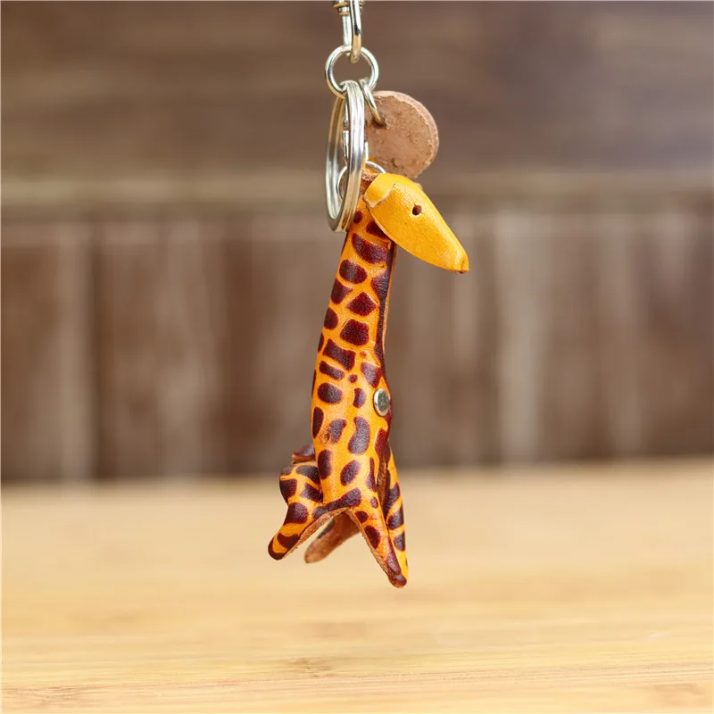 Leather Mini Fawn Bag Pendant Keychain Handmade Bag Hanging Fortune With Deer Key Chain Cute Birthday Gift