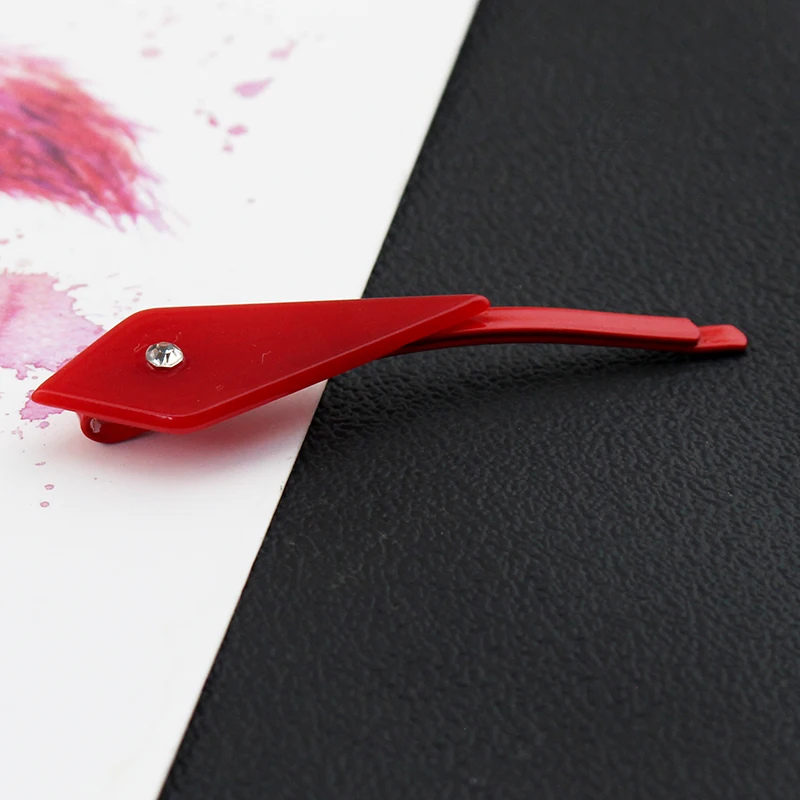 دبوس مشبك شعر كارتوني EDENS ZERO Rebecca للنساء، دبوس شعر كريستالي هندسي أحمر، أغطية رأس، ملحقات تصفيف الشعر #5