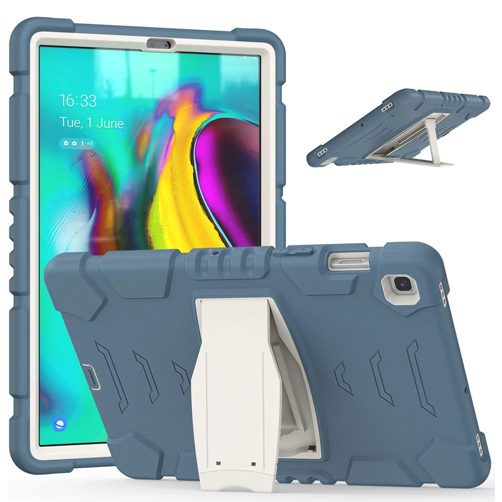 

For Samsung Galaxy Tab S5e 10.5 inch 2019 SM-T720 SM-T725 Case Kids Safe Armor Shockproof PC Silicon Hybrid Stand Tablet Cover