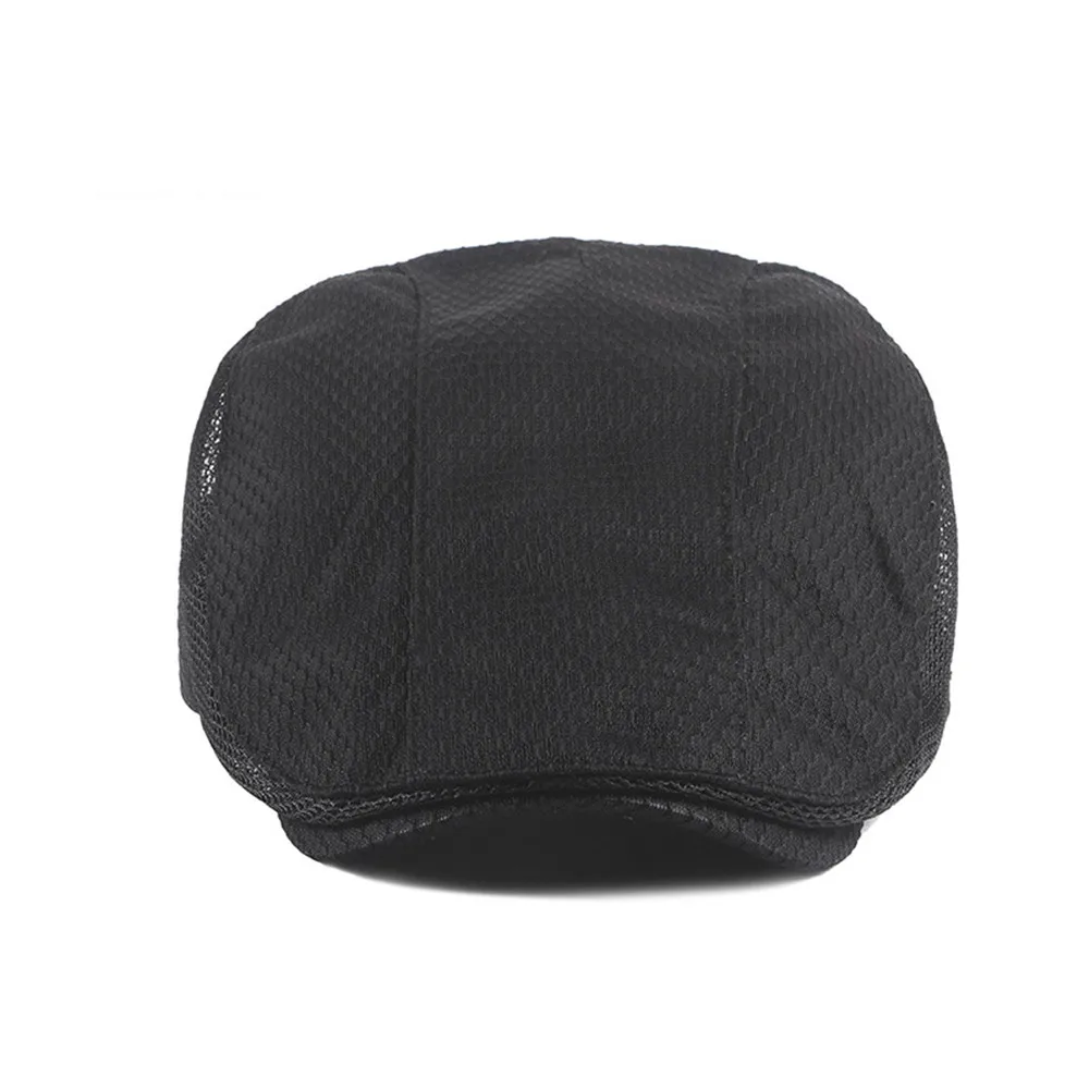 2024 Mens Womens Beret Cap Summer Hat Berets Ivy Newsboy Flat Cap Male Female Breathable Mesh Cap Retro Artist Painter Beret Hat