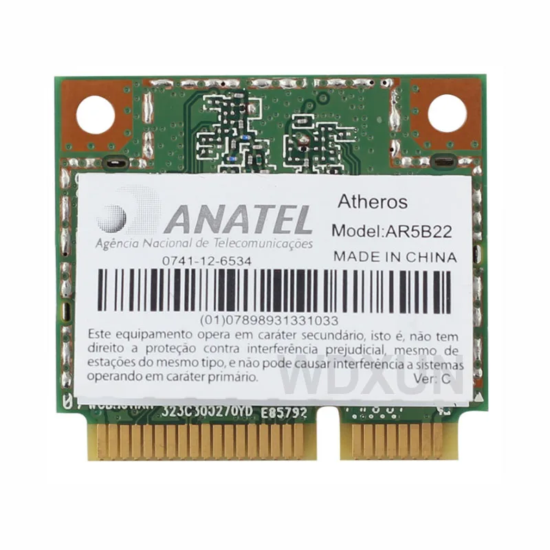 Atheros AR9462 ar5b22 WB222 ハーフ ミニ pcie 802.11 a/b/g/n 300 mbps + bluetooth4.0無線lan カード