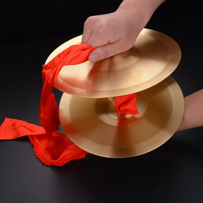 Cymbal hand percussion instrument Chinese traditional gongs with stage rhythm percussion toys 1 pair