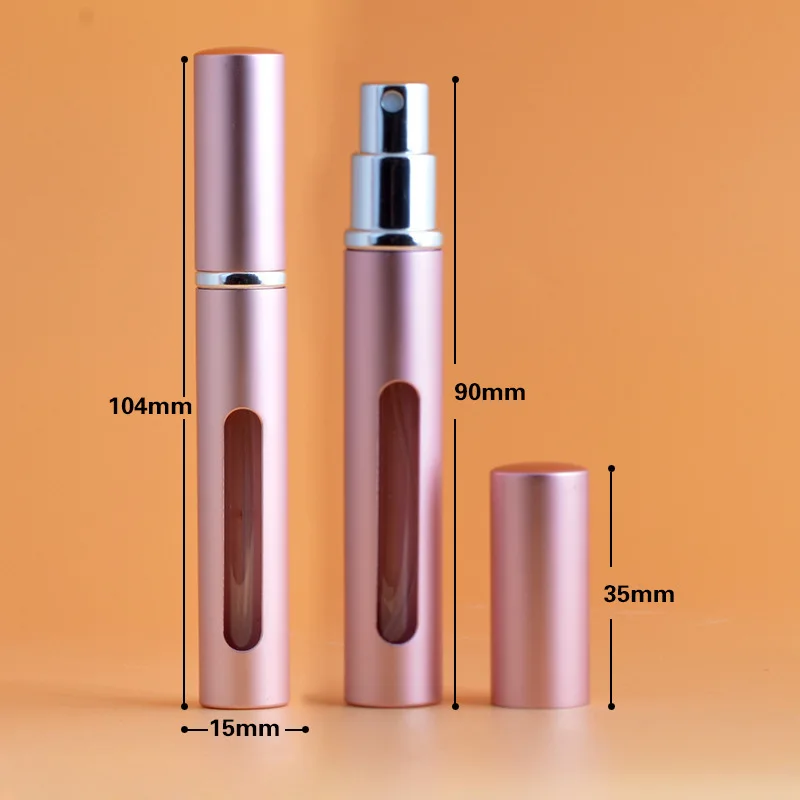 Botella vacía de Perfume recargable para mujer, atomizador de Perfume portátil, pulverizador Original, contenedores cosméticos recargables, 5ml