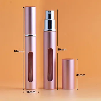 여행용 휴대용 미니 향수 분무기, 빈 리필 가능 향수 병, 오리지널 스프레이, 화장품 용기, 충전식, 5ml 