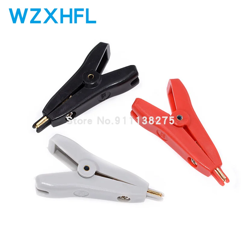 

Alligator Clip Pure Copper Plating Positive and Negative Two-stage LCR Kelvin Clip Low Resistance Flat Clip Welding Type