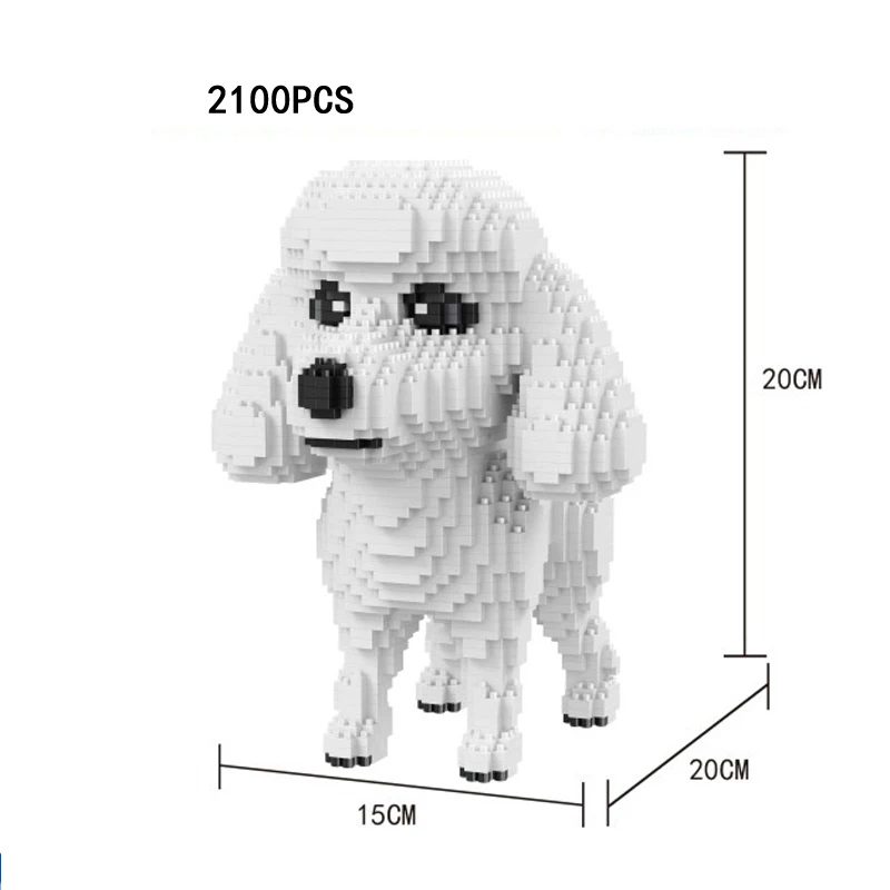 Mooie Huisdieren Dieren Nanobricks Siberische Husky Corgi Poedel Schnauzer Hond Micro Diamond Block Puppy Educatief Speelgoed Voor Geschenken