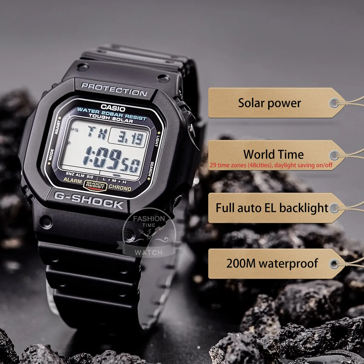 Мужские водонепроницаемые кварцевые часы Casio g shock top luxury set military 200m