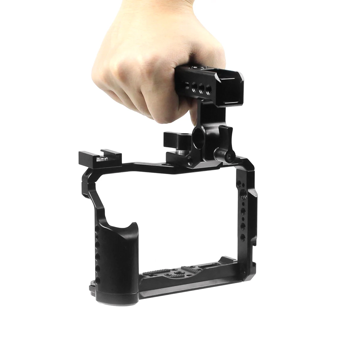 Камера клетка с ручными настройками и зажимом сверху 15-мм стержневой зажим Крепление для зеркальными камерами Fujifilm XT-20 XT-30 XT20 XT30 стабилизато...