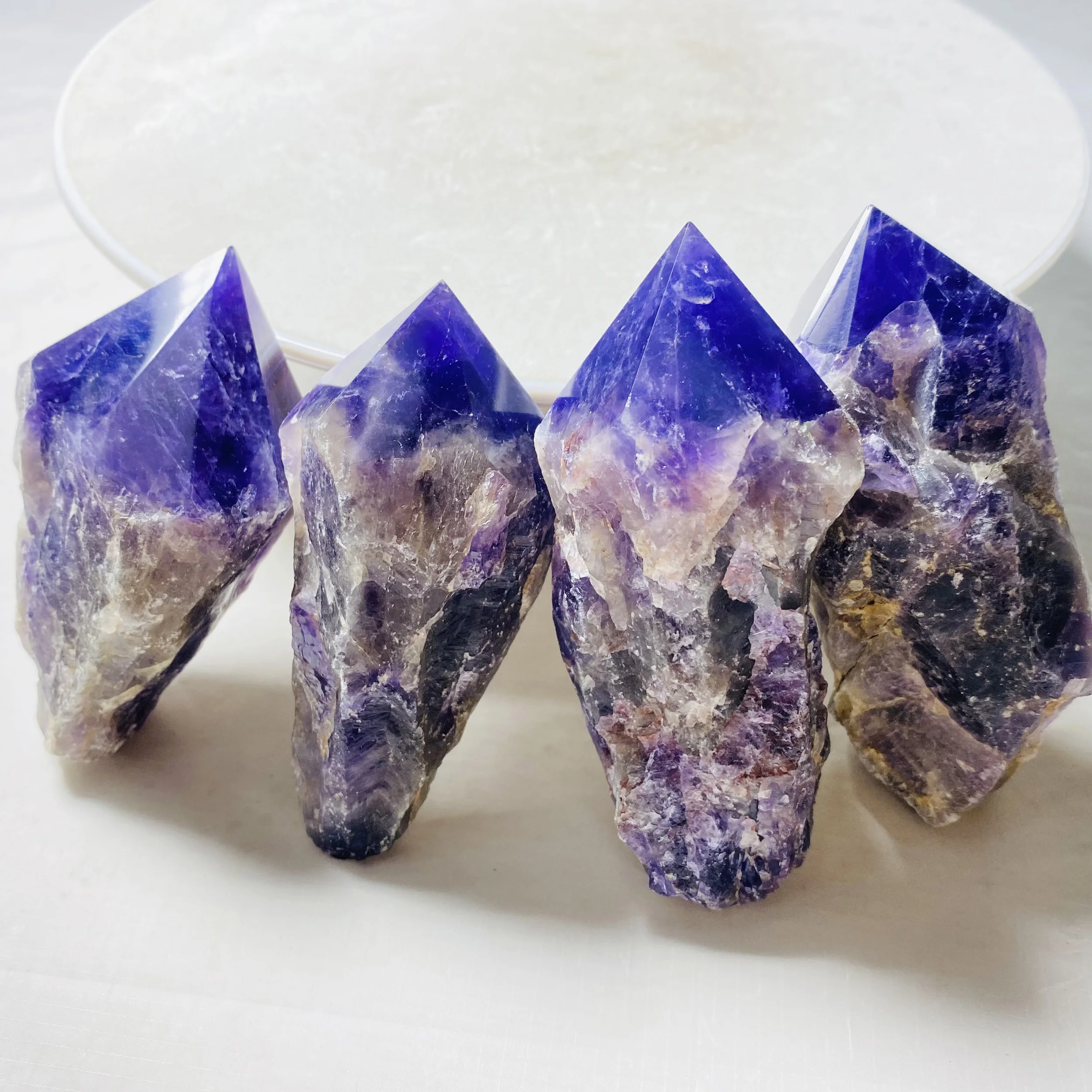 Natural Crystal Uruguay Amethyst Wand Reiki Rock Room Decorations Witchcraft Rune Symbol Spiritual Gift Crystal Stone and Healin