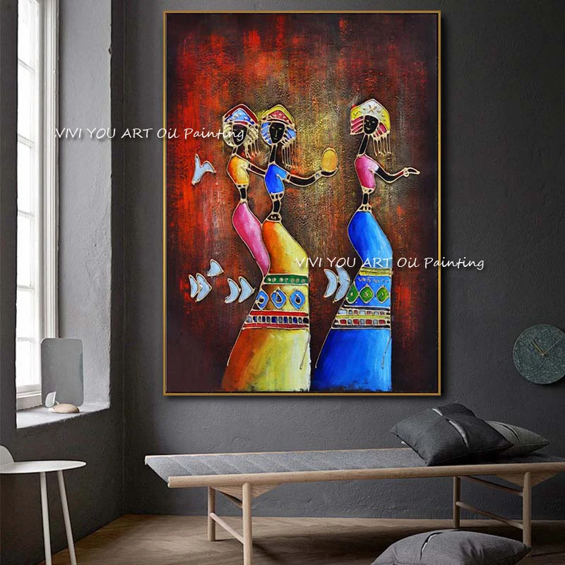 

Abstract woman Modern 100% Handmade Picasso Oil painting Figure Colorful Frameless Wall Art Canvas Picture for Home Decoration