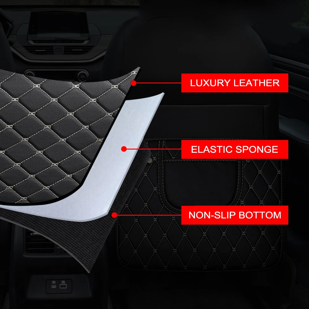 1PCS Car Seat Anti Kick Pad Auto Accessories For Skoda Octavia Fabia Rapid Superb Kodiaq Scala Karoq Citigo Kamiq Roomster Enyaq