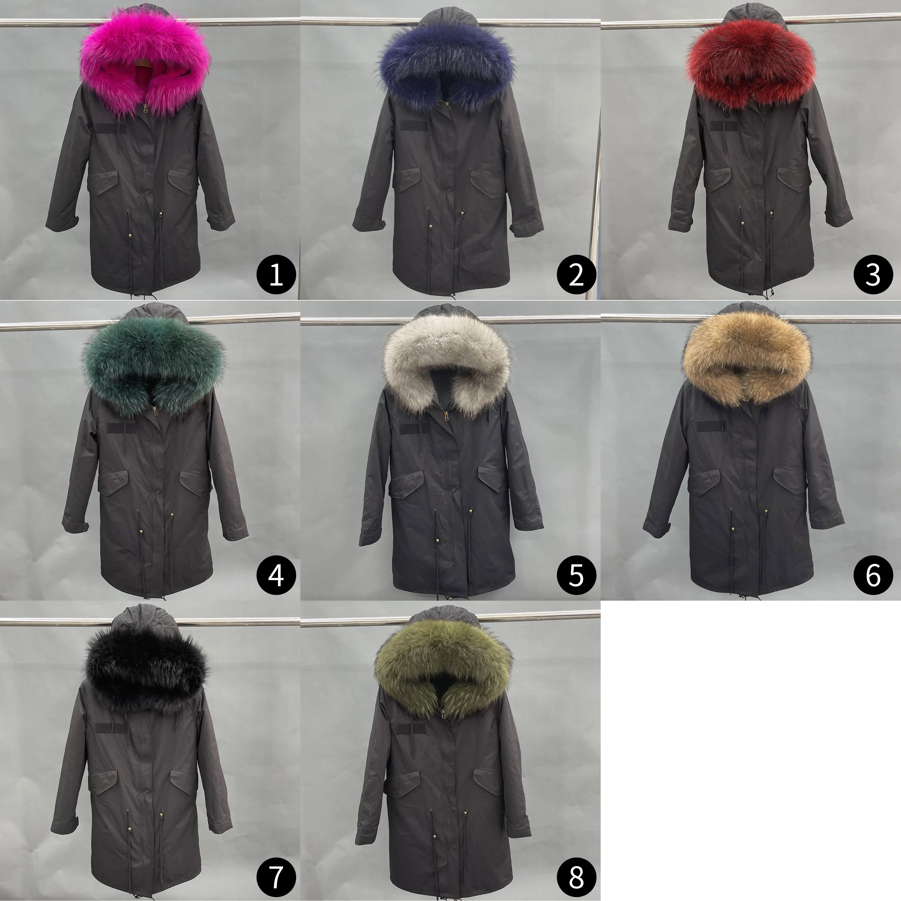 Parkas Jacken Mit Echtpelz Kragen Für Frauen Lange Schwarz Winter Dicke Warme Russische Stil Abnehmbare Faux Pelz Gefüttert Mäntel weibliche