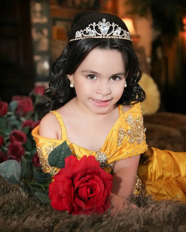 Robes de princesse rétro en dentelle pour petites filles, à fleurs perlées, en dentelle, gaufré, robes de concours Vintage, communion d'anniversaire, jaune, 2021