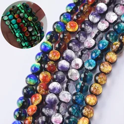 Perles Rondes Shoes en Verre pour Travaux Manuels, Accessoire Deux Faces, 8mm, 10mm, 12mm, pour Fabrication de Bijoux, 5 Pièces
