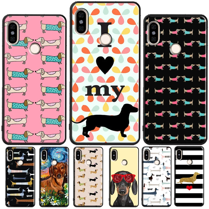 Cute Dachshund Dog For Redmi Note 11 Pro Phone Case For Redmi Note 10 Pro 7 8 9 Pro 10S 9S Redmi 10 9A 9T 9C