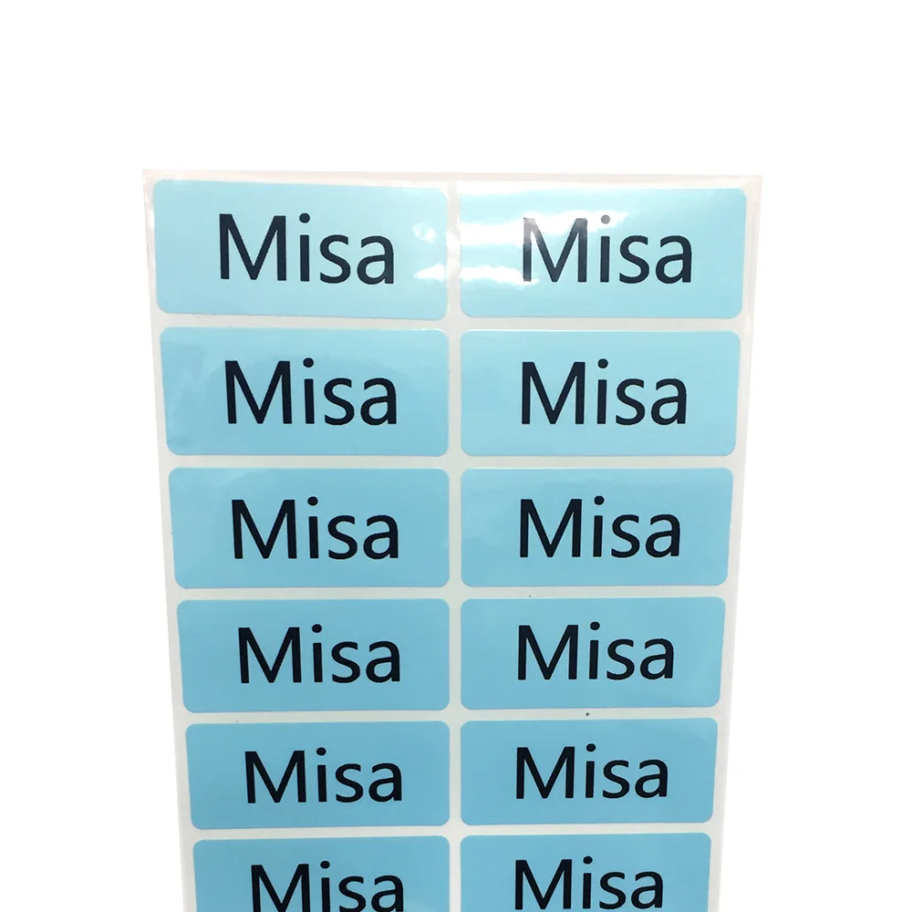 3Size Blue Custom Name Stickers Waterproof Personal Office Supplies Tags Labels Children Scrapbook School Stationery Sticker Set