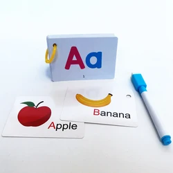 27 Alphabet Fun Flash Cards prescolare alla scuola materna ABCs maiuscole lettere minuscole ortografia bambini che imparano giocattolo educativo