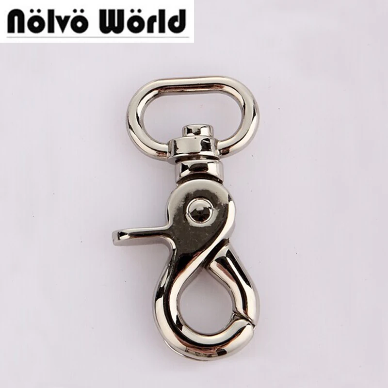 Nolvo World 50pcs 3 color 20X57mm Powerful Swivel Lobster Clasps Clips Dog Leash Swivel Hook Cord Hook Buckle Trigger Clips Snap