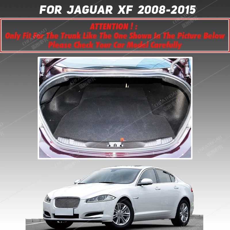 Car trunk mat for Jaguar XF Sedan 2008 2009 2010 2011 2012 2013 2014 2015 cargo liner carpet interior accessories cover