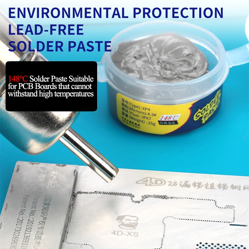 Mecánico SMD SMT pasta de soldar BGA sin plomo baja/media/alta temperatura estaño crema soldadura fundente BGA Reballing herramientas