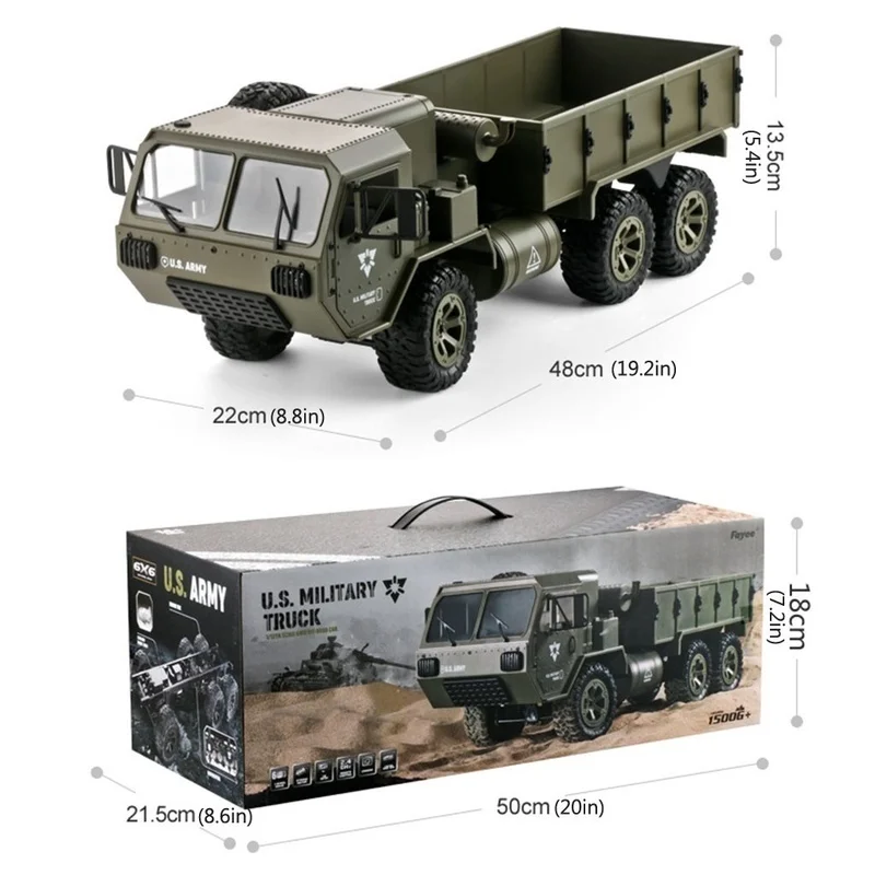 US Army Military Truck 1/16 2.4G 6WD HD Camera RC Car With LED light Crawler Buggy Climbing Remote Control Car Monster Truck toy