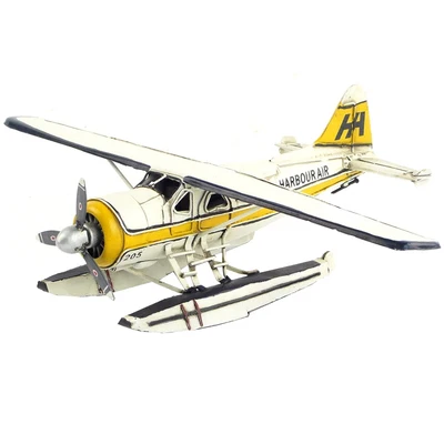 Retro metal airplane model harbor air 2MK aircraft seaplane antique crafts jewelry Gift, birthday present