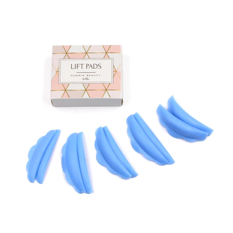 Blue/Clear 5 Pairs Silicone Eyelash Perm Pad Recycling Lashes Rods Shield Lifting 3D Eyelash Curler Eyelashes Extension Tools - Image 4