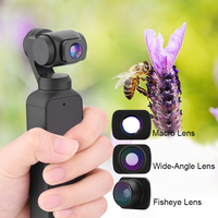 Wide-Angle Macro Fisheye Lens for DJI Pocket 2 Vlog Shooting Pocket Handheld Gimbal Camera Magnetic Install Lenses Accessories