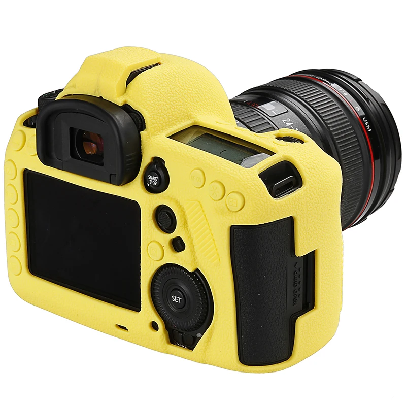 for Canon 5D3 5DIII 5D4 5DIV 6D2 6DII 80D 90D 1DX 1DX2 1DXII Soft Silicone Camera Body Case Skin Litchi Camera Protector Covers