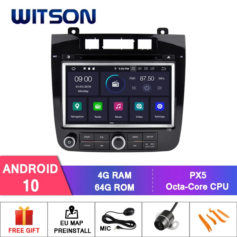 

WITSON Android 10.0 4GB RAM +64G ROM CAR DVD PLAYER for VOLKSWAGEN TOUAREG 2012-2015 car audio gps dvd bluetooth car radio