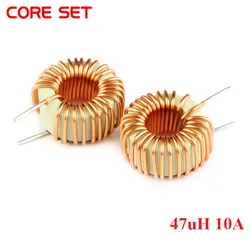 10/5pcs Toroid Inductor 10A Winding Magnetic Inductance Toroidal Core 47uH Inductor Coil Original