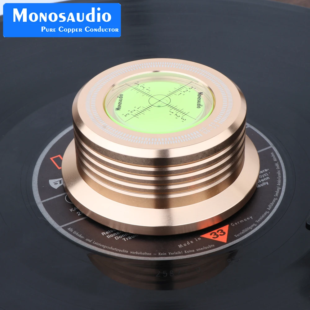 Monosaudio Hi-End 50HZ LP528 60HZ Schwarz LP Record DISC Stabilisator Stroboskop Gradienter mit Hebelstange