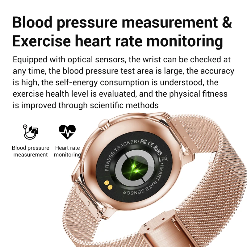 LIGE New Smart watch Lady Full Touch Screen Sports Fitness Smart Bracelet waterproof Bluetooth For Android iOS Women Smart watch