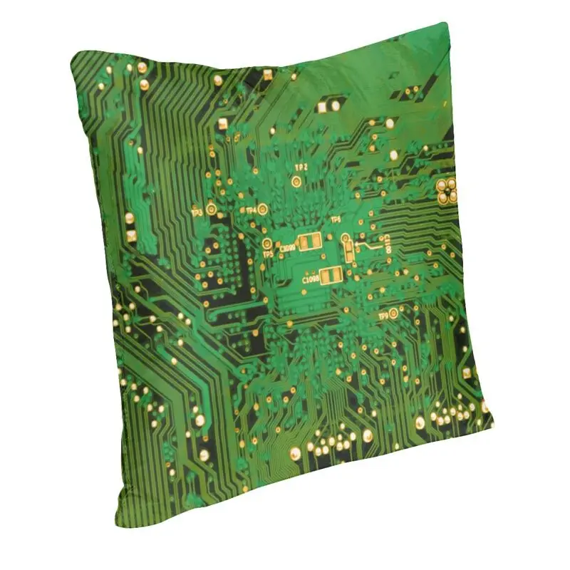 Fashion Computer Geek Circuit Board Throw Pillow Cover Home Decor Programmer Hacker Tech Cushion Cover 40x40 For Living Room