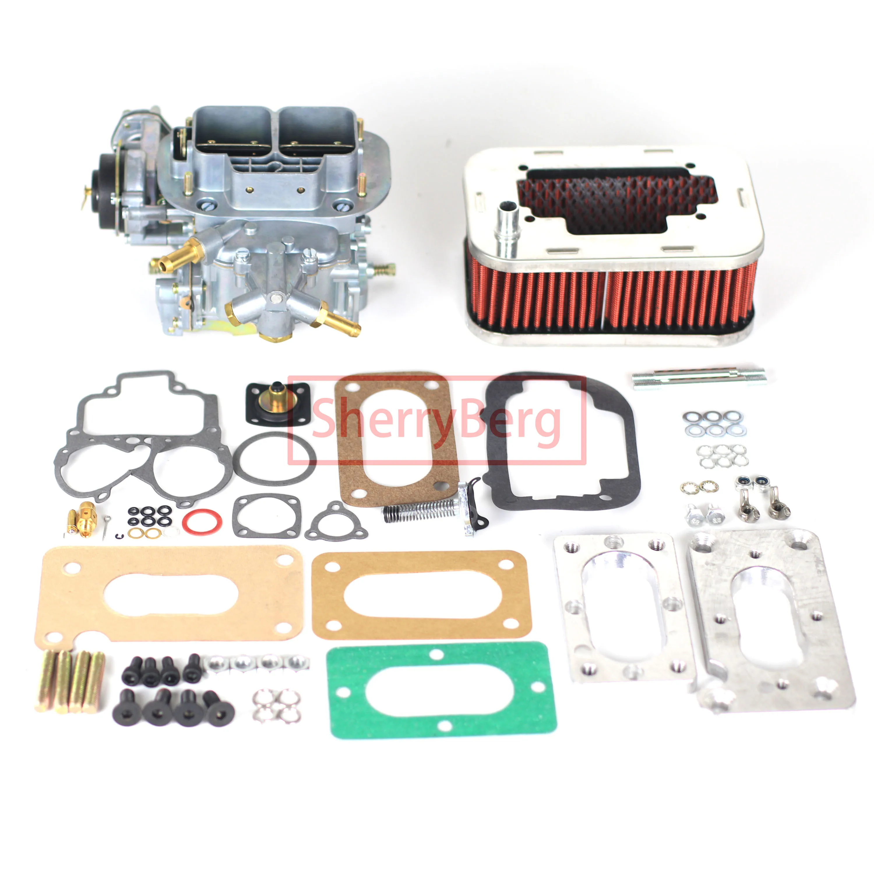 SherryBerg 38DGEV 38x38 DGEV DGES CARBURETOR + AIR Filter + Adapter Base Carb Kit for Toyota Nissan Datsun Suzuki Weber Solex