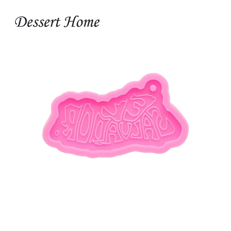 DY0984 Bright Letter form Keychain Molds, Silicone Resin Art Diy Mold, Epoxy Mould, Supplies for Jewelry, Polymer Clay