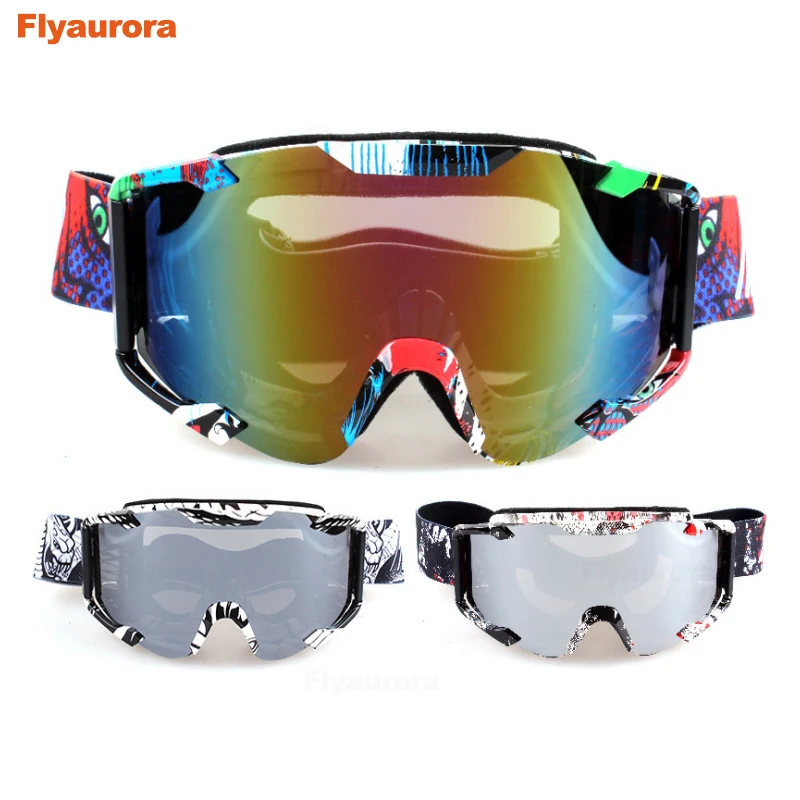 

Motorcycle Goggles Ski Glasses Motocross Goggles Eyewear Snowboard Glasses Moto Motorbike Dirt Bike Colorful Lens Sport Glasses