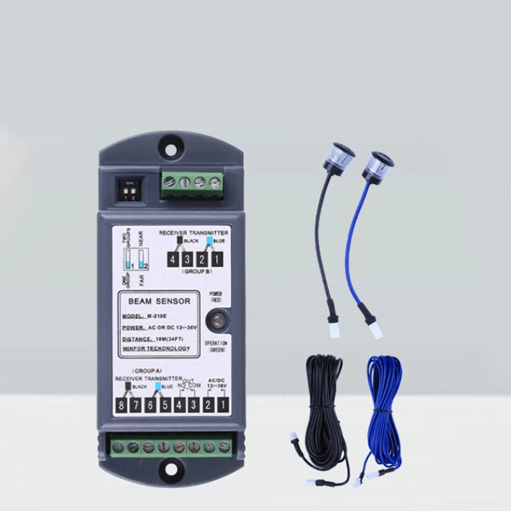 Photoelectric Beam Sensor 10m 90-degree infrared electronic Safety Light automatic door safety beam sensor (Single Beam)