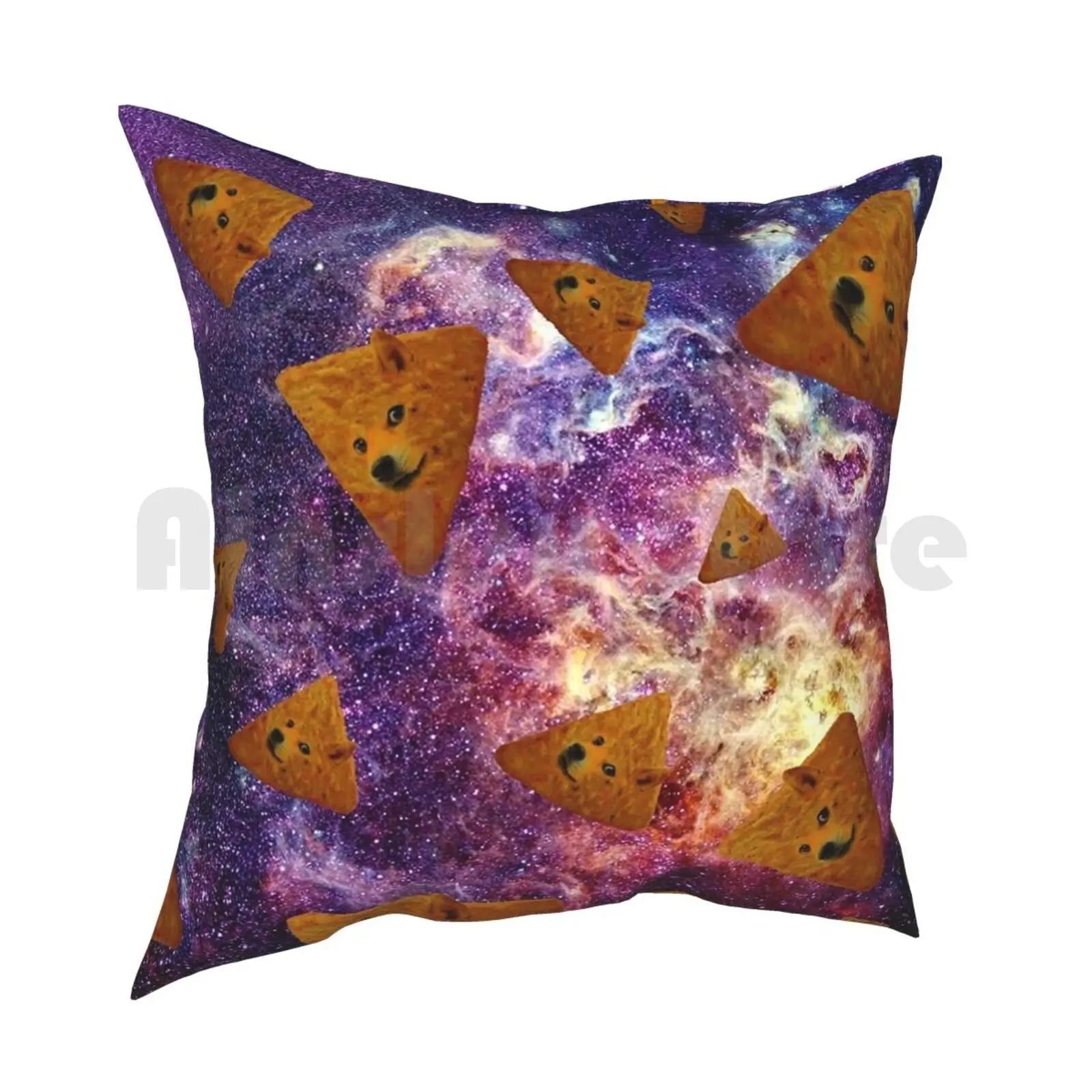 Doge In Space Pillow Case Printed Home Soft DIY Pillow cover Doge Dogeritos Chips Mlg 360 Noscope Quickscope Violet Mauve