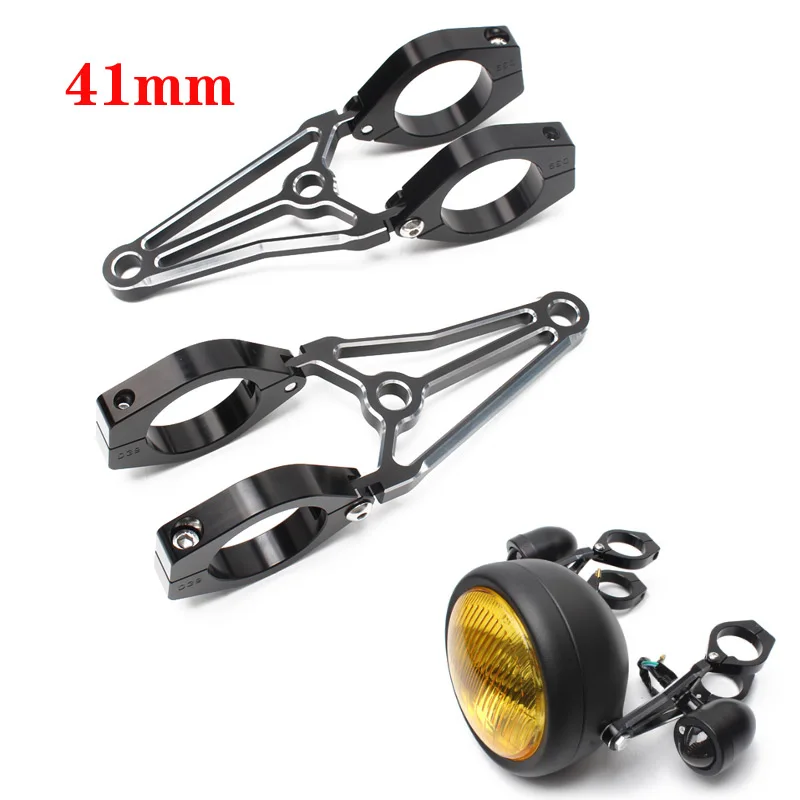 

Universal Aluminum Motorcycle Headlight Bracket Moto Accessories 41mm Fork Mount Bracket Cafe Racer for Harley Suzuzki Kawasaki