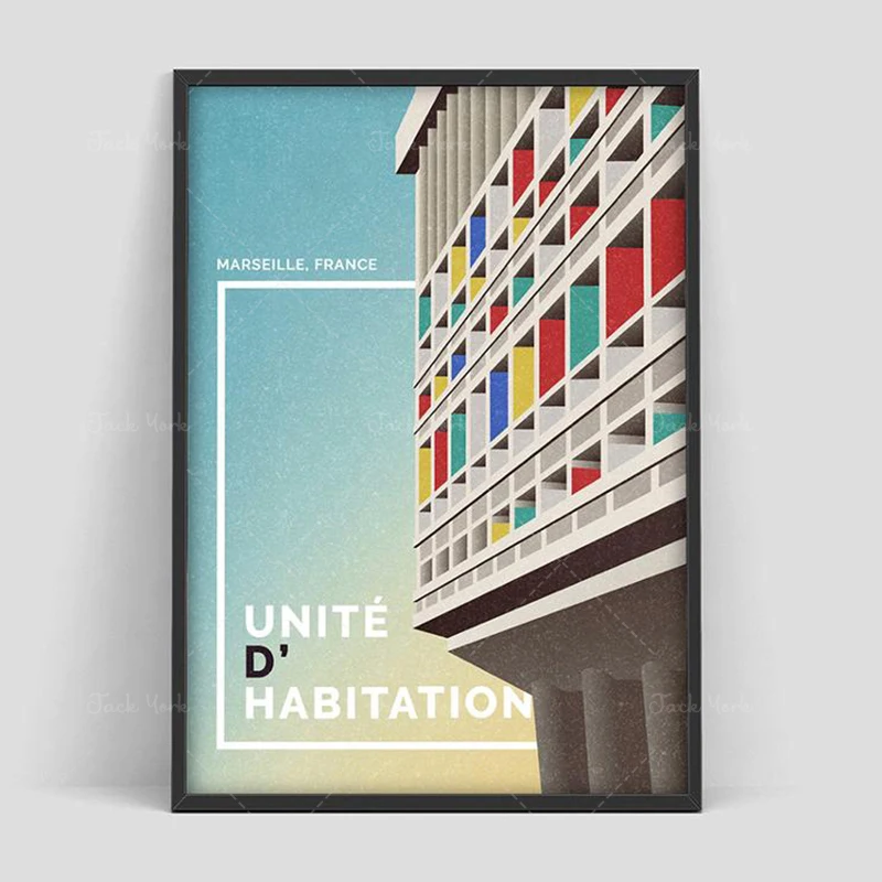 

Le Corbusier Art print, Unite D'Habitation poster, French Abstract art, Museum Cubism print, Modern Painting, Corbusier Pos