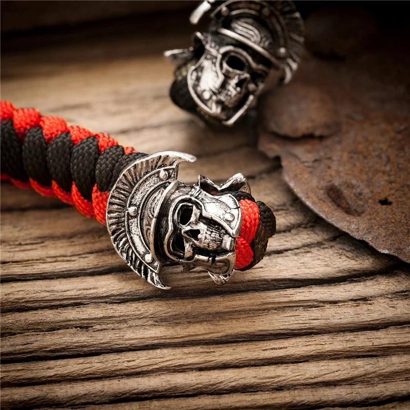 Vikings Roman Centurion Helmet Keychains Knife Paracord Rope Pendant Men Bag Car Keyring Navy EDC Paracord Accessories Jewelry