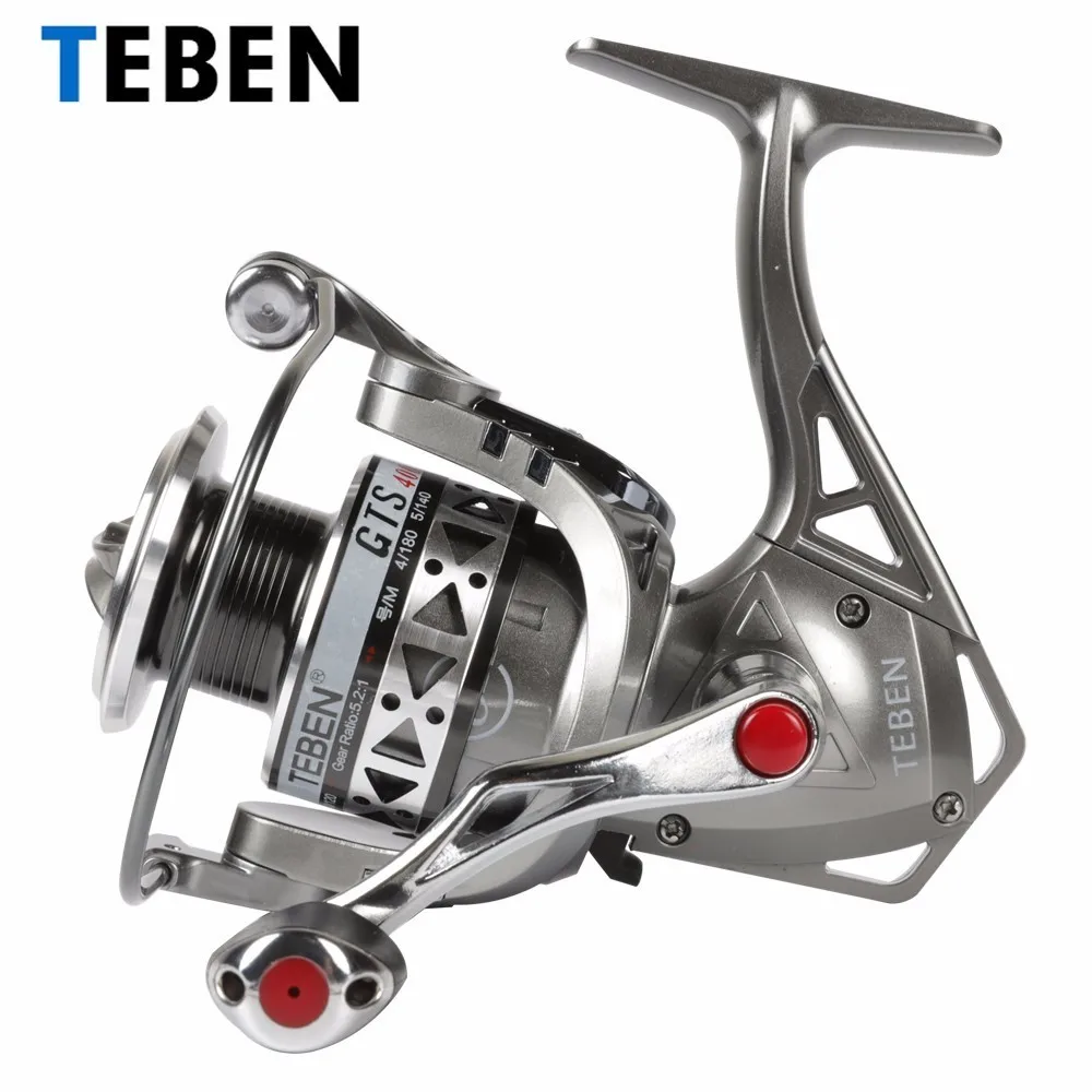 Teben Carp Spinning Fishing Reel GTS 1000-6000 8BB 5.2:1 Saltwater Fishing Reel Send Gift A Bag of Soft Insect Bait(30PCS)